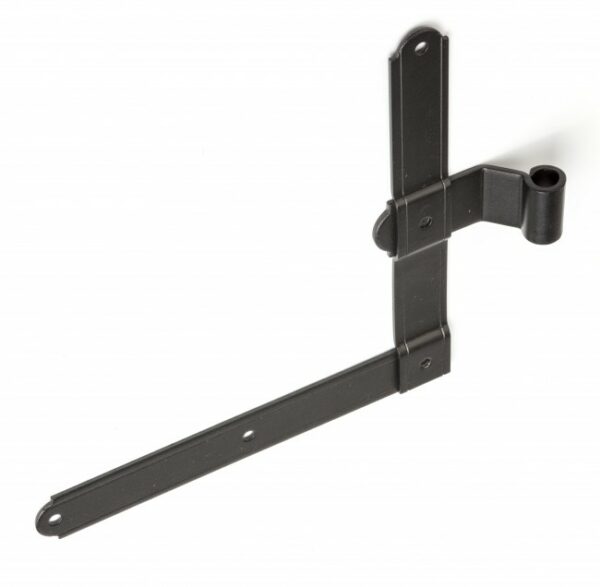 L HINGE 9X9" OFFSET 1" (RIGHT-HAND) ROUGH BLACK