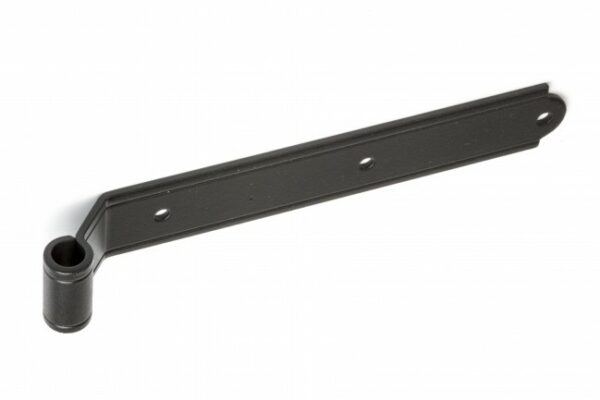 STRAP HINGE 11.5" OFFSET 1.25" ROUGH BLACK