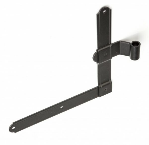 L HINGE 9X9" OFFSET 1.25" (RIGHT-HAND) ROUGH BLACK