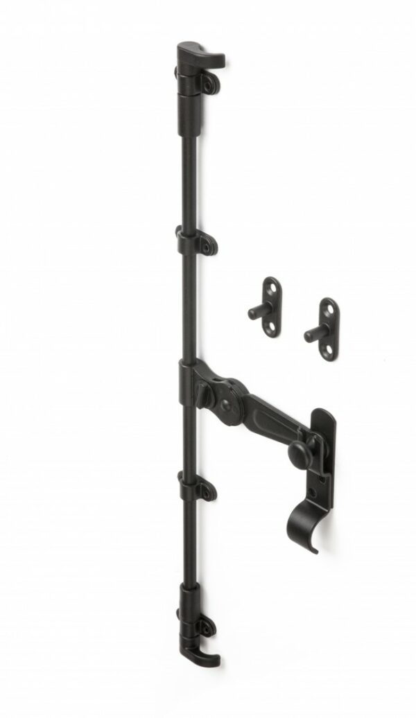 EUROPEAN ESPAGNOLETTE LOCKSET ROUGH BLACK w/o ROD
