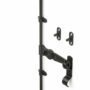 EUROPEAN ESPAGNOLETTE LOCKSET ROUGH BLACK w/o ROD